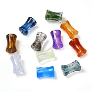Transparent Acrylic Beads Gradient Effect, Bamboo Joint, Mixed Color, 12.5x7.5mm, Hole: 1.8mm, 1020pcs/500g(OACR-Q193-01)