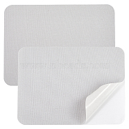 Self Adhesive Linen Fabric, Repair Patch, for Sofas, Couch, Furniture, Drivers Seat, Rectangle, WhiteSmoke, 28x20.4x0.08cm(DIY-WH20025-011A)