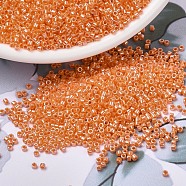 MIYUKI Delica Beads, Cylinder, Japanese Seed Beads, 11/0, (DB1563) Opaque Mandarin Luster, 1.3x1.6mm, Hole: 0.8mm, about 2000pcs/10g(X-SEED-J020-DB1563)