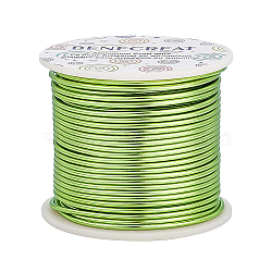 Round Aluminum Wire, Yellow Green, 12 Gauge, 2mm, about 98.42 Feet(30m)/roll(AW-BC0001-2mm-26)
