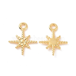 Ion Plating(IP) 304 Stainless Steel Charms, Star Charms, Golden, 12.5x10x1.3mm, Hole: 1.5mm(STAS-F293-42G)