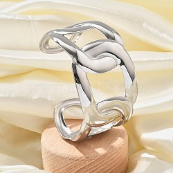 304 Stainless Steel Cuff Bangles for Women, Stainless Steel Color, Inner Diameter:  2-3/8x1-7/8 inch(6.1x4.8cm)(BJEW-B108-09P)