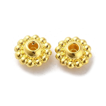 Tibetan Style Alloy Beads, Cadmium Free & Lead Free, Flower, Golden, 9x4.5mm, Hole: 1.9mm, about 1000pcs/1000g