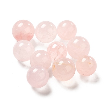 Natural Rose Quartz Beads, No Hole/Undrilled, Round, 15.5~20mm