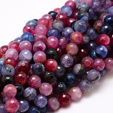 8mm Colorful Round Natural Agate Beads