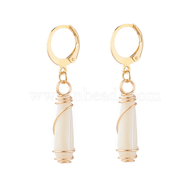 Creamy White Teardrop Shell Earrings