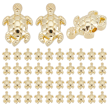 Light Gold Tortoise Alloy Beads