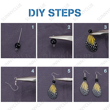 Sunnyclue DIY-Set zur Herstellung von baumelnden Ohrringen mit Schmetterlingsflügeln(DIY-SC0019-73)-4