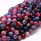 Dyed Natural Agate Faceted Round Beads Strands(X-G-E320E-8mm-02)-1