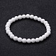 Natural White Jade Beaded Stretch Bracelets(BJEW-F202-06)-1