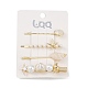 Conch/Starfish/Shell Shape Alloy Hair Bobby Pin Sets(AJEW-A056-02E)-2