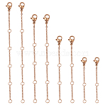 16Pcs 4 Size 304 Stainless Steel Cable Chain Extender, End Chains with Lobster Claw Clasps, Rose Gold, 52~117mm, 4Pcs/size(STAS-TA0002-33RG)
