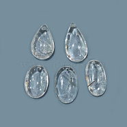 Natural Quartz Crystal Pendants, Rock Crystal Pendants, Mixed Shapes, 36~52x21~24.5x5.5~10.5mm, Hole: 1.8mm(G-L563-004)