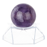 CRASPIRE 2Pcs 2 Style Natural Amethyst Crystal Ball, Round, Ball: 33mm(DJEW-CP0001-09)