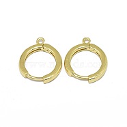 Alloy Huggie Hoop Earring Findings, Long-Lasting Plated, Circle Ring, Golden, 16.5x13.5x2mm, Hole: 1.2mm, Pin: 0.8mm(X-PALLOY-F249-19G)