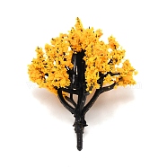 Plastic Model Ornament, Tree, for Desk Home Decoration, Gold, 40~42x30~37mm(AJEW-WH0254-19C)