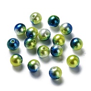 Rainbow ABS Plastic Imitation Pearl Beads, Gradient Mermaid Pearl Beads, Round, Dark Blue, 5x4.5mm, Hole: 1.4mm, about 9000pcs/500g(OACR-Q174-5mm-16)