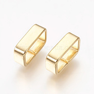 304 Stainless Steel Slide Charms, Rectangle, Golden, 4x12.5x7.5mm, Hole: 5.5x10.5mm(X-STAS-G187-31G)