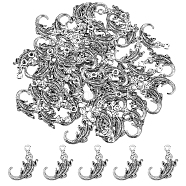 Alloy Pendant, Gecko, Antique Silver, 27x17x3mm, Hole: 2mm, 80pcs/box(FIND-DC0004-40)