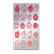 Stainless Steel Cutting Dies Stencils, for DIY Scrapbooking/Photo Album, Decorative Embossing DIY Paper Card, Matte Stainless Steel Color, Cupcake Pattern, 177x101mm(DIY-WH0242-260)