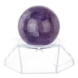 CRASPIRE 2Pcs 2 Style Natural Amethyst Crystal Ball, Round, Ball: 33mm(DJEW-CP0001-09)
