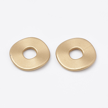 Spray Matte Painted Acrylic Bead Spacers, Goldenrod, 24.5x2mm, Hole: 8mm