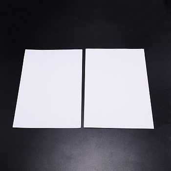 100Pcs Blank Printing Paper Adhesive Stickers, Rectangle, White, 298x211x0.2mm, 6pcs/sheet