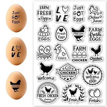 PVC Plastic Clear Stamps, for DIY Scrapbooking, Photo Album Decorative, Cards Making, Word, 160x110mm