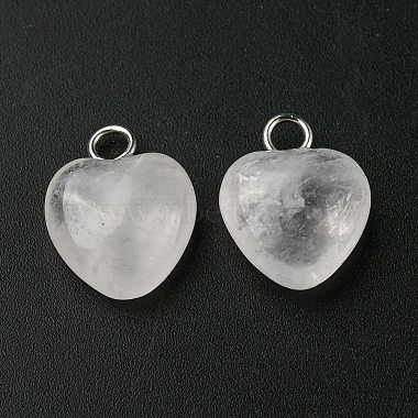 Natural Quartz Crystal Heart Charms(G-G998-B01)-3