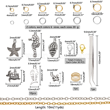 Kits de découvertes de bijoux sur le thème de l'océan(DIY-PH0004-69)-2