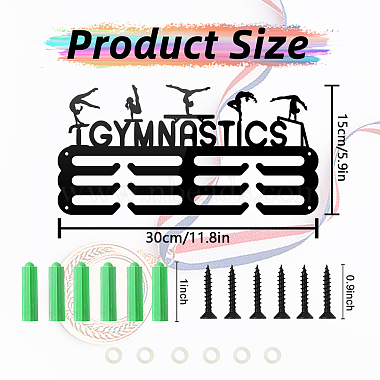 Gymnastics Fashion Acrylic Medal Hanger Holder(ODIS-WH0073-002)-2