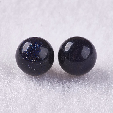 Perlas de piedra dorada azul sintética(G-K275-26-6mm)-2