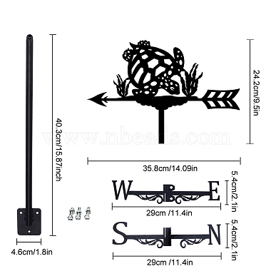 Orangutan Iron Wind Direction Indicator(AJEW-WH0265-025)-2