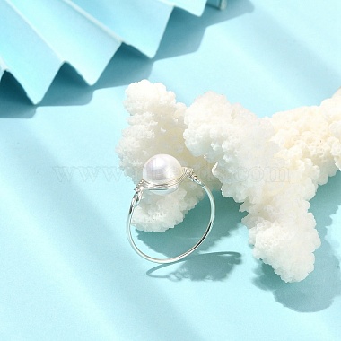 Natural Pearl Braided Bead Finger Ring(RJEW-JR00586-02)-2