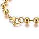 304 Stainless Steel Ball Chain Bracelets(BJEW-I288-11G)-2