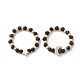 Glass Stretch Rings with Golden Plated Star & Moon Brass Beads(RJEW-JR00660-03)-1