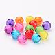 Mixed Color Transparent Acrylic  Faceted Round Beads(X-TACR-S086-12mm-M)-2