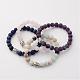 Natural Gemstone Beads Stretch Bracelets(BJEW-JB02446)-1