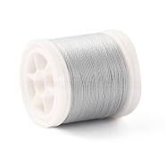 Luminous Polyester Cords, Round, Gainsboro, 0.1mm, about 109.36 Yards(100m)/Roll(OCOR-WH0071-010J)