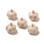 Resin Ornaments, Imitation Vegetable, for Home Office Desktop Decoration, Garlic, 14.5x14x14mm(RESI-A033-03C)