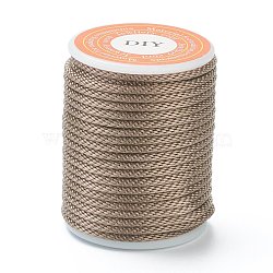 Polyester Braided Cords, for Jewelry Making Beading Crafting, Camel, 1.5mm, about 4.37 yards(4m)/roll(OCOR-I006-A04-43)