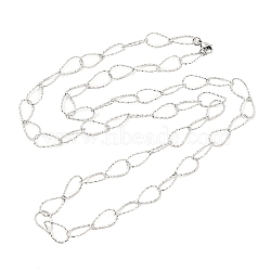 304 Stainless Steel Necklaces, Rolo Chains, Stainless Steel Color, 31.38x0.35 inch(79.7x0.9cm)(STAS-D084-27P)