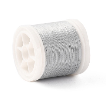 Luminous Polyester Cords, Round, Gainsboro, 0.1mm, about 109.36 Yards(100m)/Roll