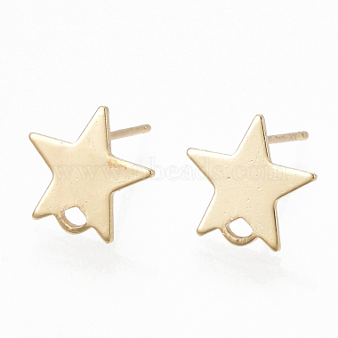 Real Gold Plated Brass Stud Earrings