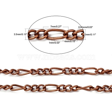Iron Handmade Chains Figaro Chains Mother-Son Chains(CHSM005Y-R)-7