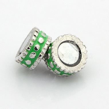 Platinum Plated Column Alloy Enamel Magnetic Clasps with Loops(X-ENAM-P098-08)-4