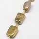 Electroplate Natural Druzy Quartz Crystal Cuboid Beads Strands(G-L043-07)-2