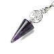 Natural Amethyst Cone Dowsing Pendulum Big Pendants(G-C114-02P-16)-3