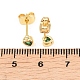 Brass Micro Pave Cubic Zirconia Stud Earrings(EJEW-F405-22A-G03)-3