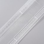 Nylon Wave Fold Curtain Tape, Curtain Tape for Hook, Drapery Header Tape, White, 82x0.8mm(FIND-WH0112-12)